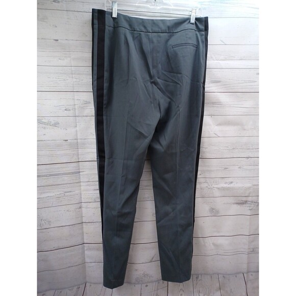 Hal Rubenstein Womens 14 Stretch Slacks Pants Straight Blue Stripe - Picture 4 of 8